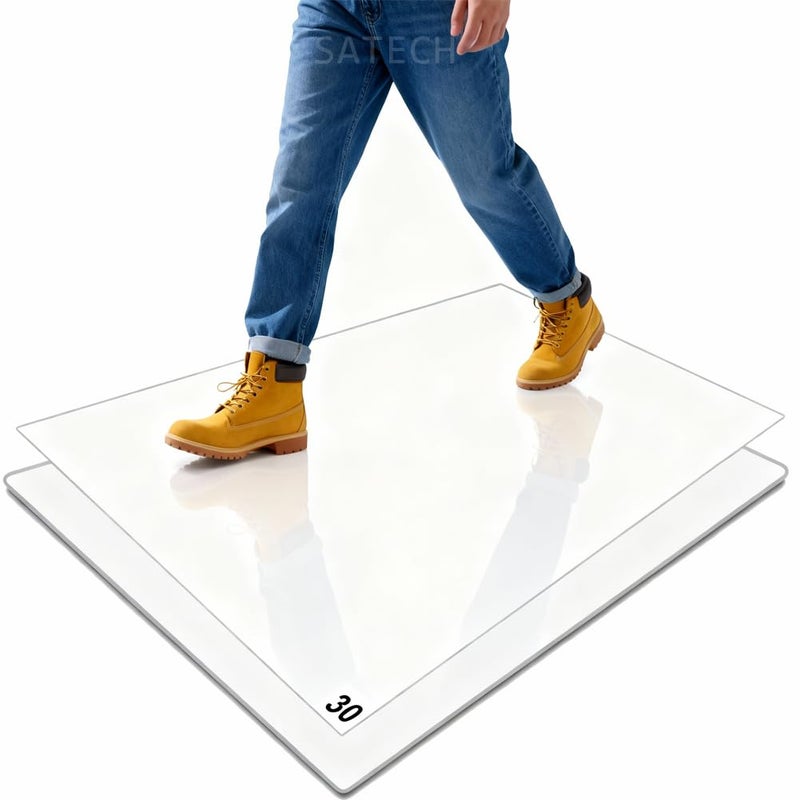 SATECH Sticky Tacky Mat 24" x 36" White with Non-Slip Base (Case of 3 Mats,30 Sheets Each,with Frame) for Cleanroom Laboratory Hospital Construction Home - Image 1